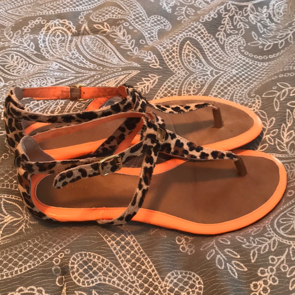 Sperry thong cheetah sandal, good condition!!